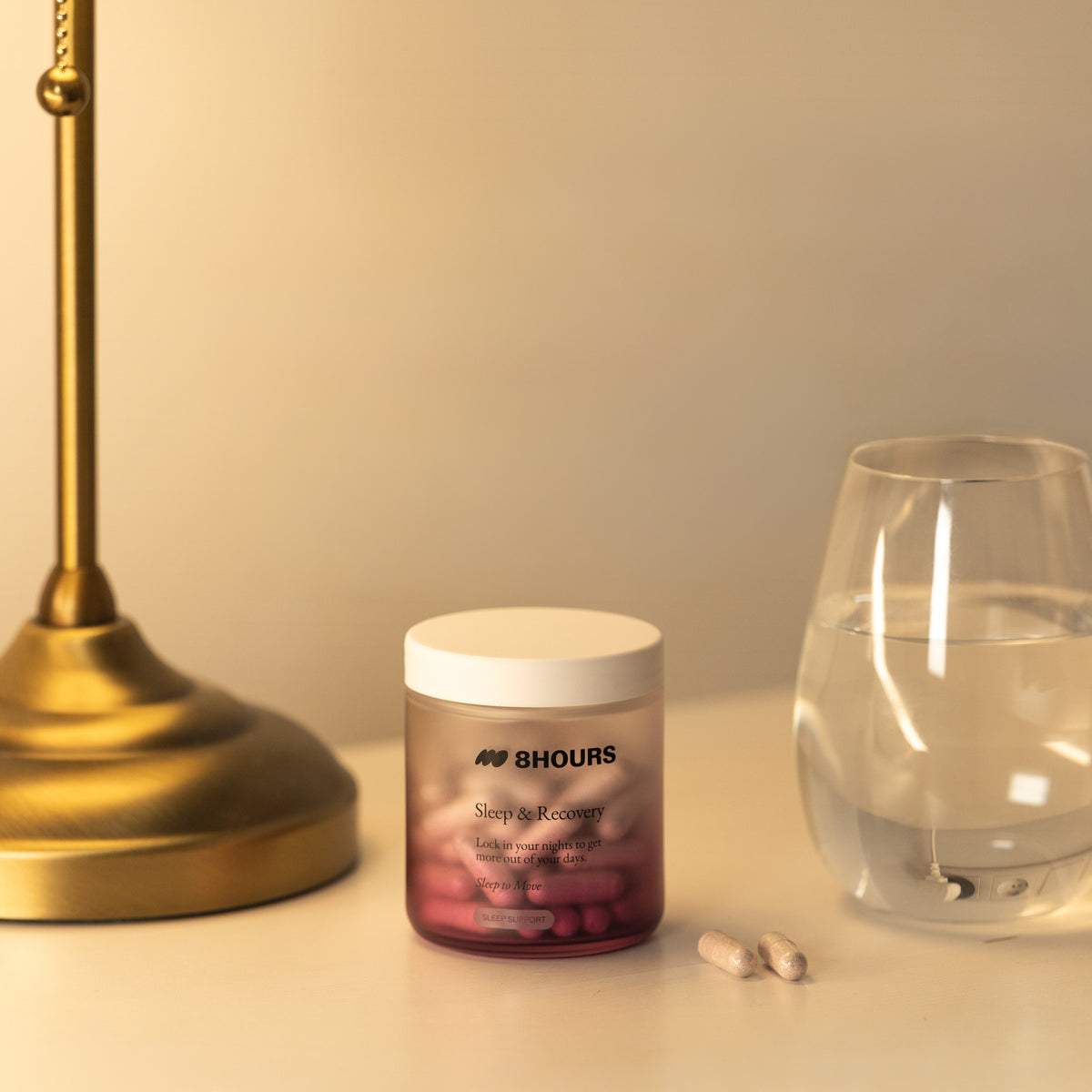 8hours Bedside Sleep Jar lifestyle – keep your sleep stack close for a consistent nightly sleep routine
