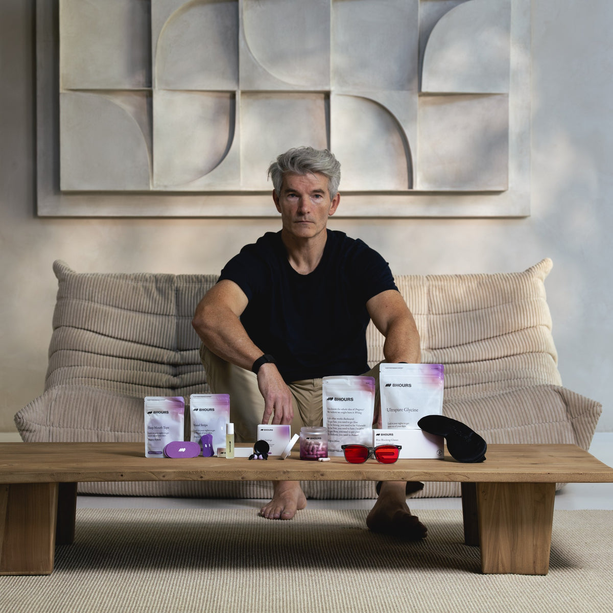 8hours accessories on a bench