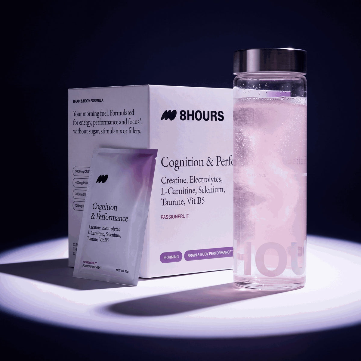 Cognition & Performance box, sachet and bottle